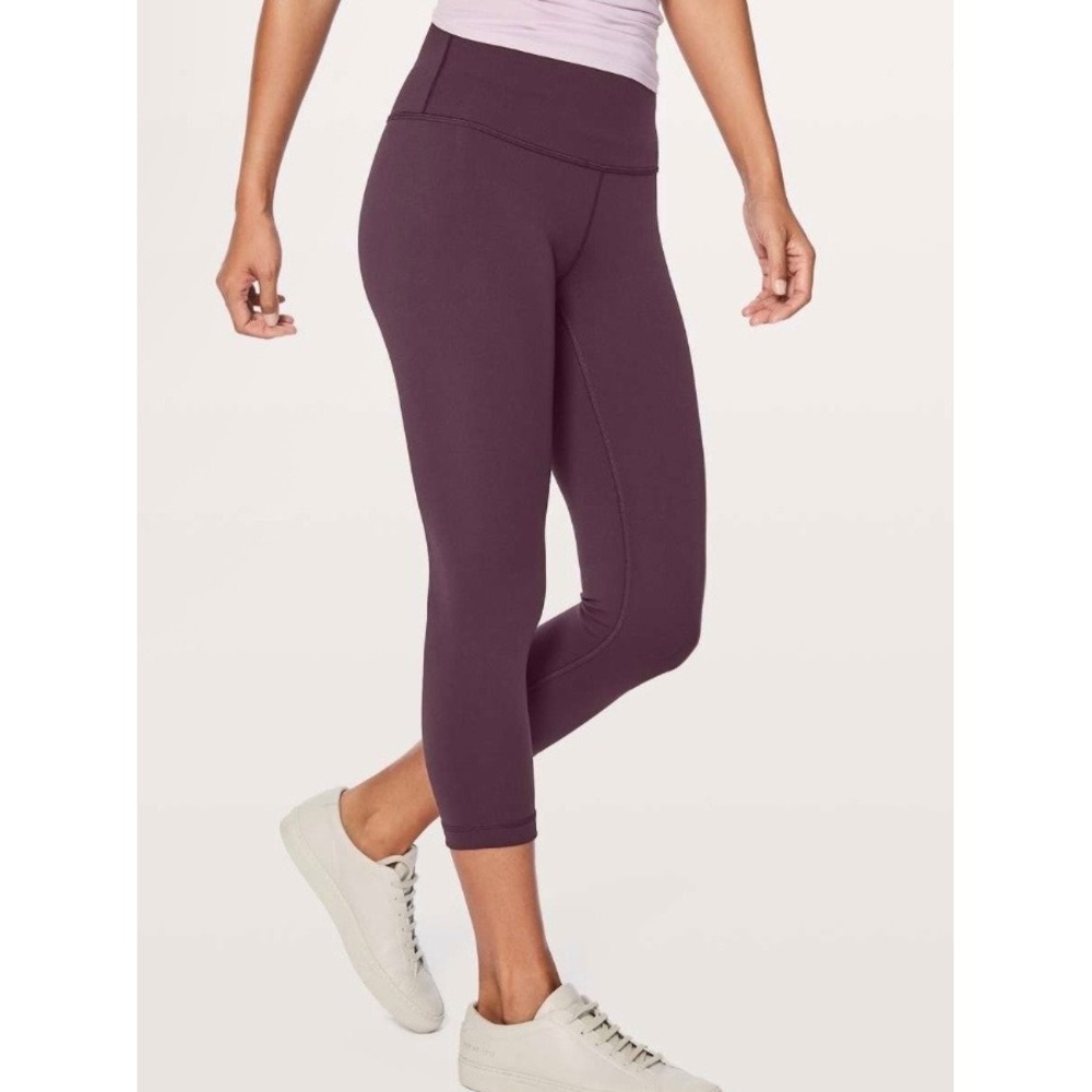 Lululemon Wunder Under High-Rise Crop Leggings Size 6 Black Cherry (Hi-Rise)